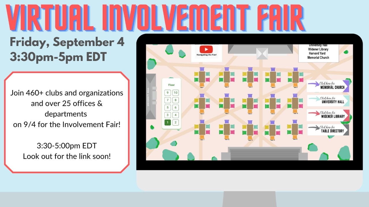 Harvard College Involvement Fair Flyer