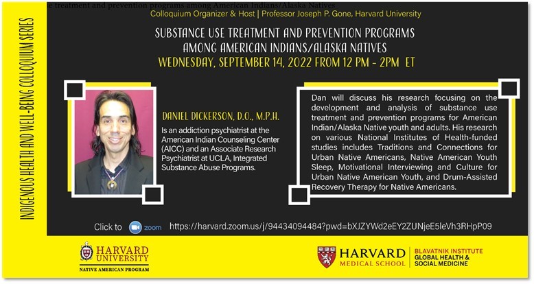 Poster advertising the substance use treatment and prevention programs seminar happening 9/14/22