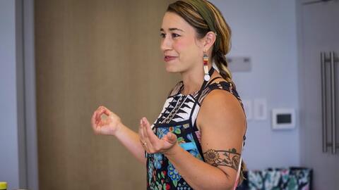 Gladstone presenting 