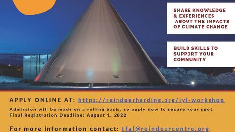 A poster advertising the indigenous youth leadership workshop in Arendal, Norway