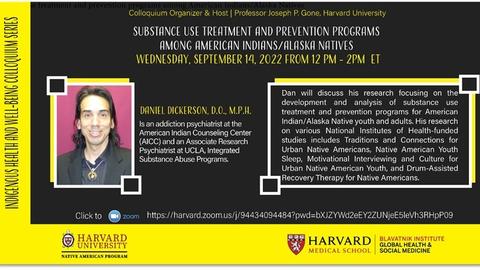 Poster advertising the substance use treatment and prevention programs seminar happening 9/14/22