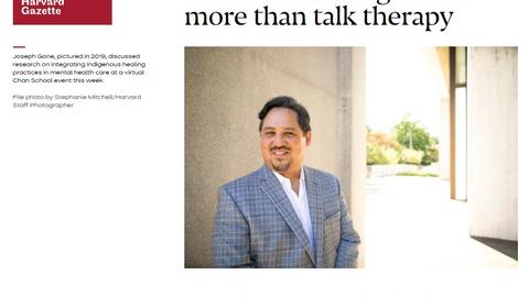 Screenshot of the Harvard Gazette article that is linked