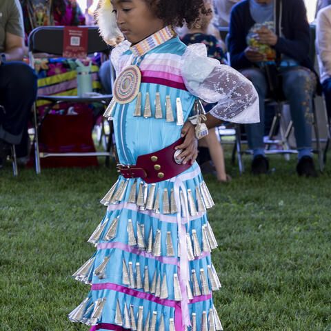 girl in harvard powwow