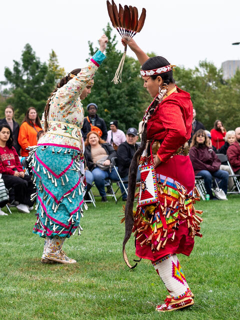 Harvard Powwow dancers 2023