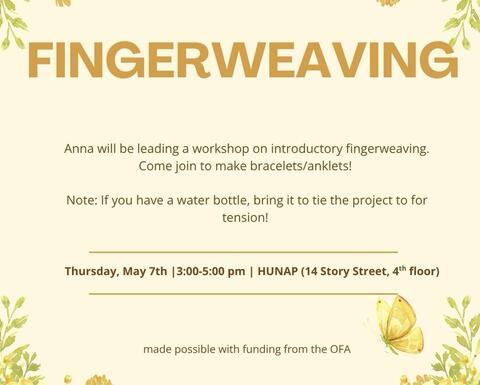 finger weaving poster