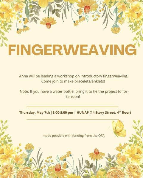 finger weaving poster